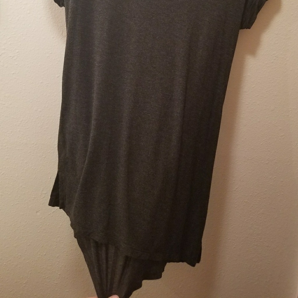 Gray Asymmetrical Loose Vanity T-Shirt Sz S 🆕️WOT - Picture 8 of 8